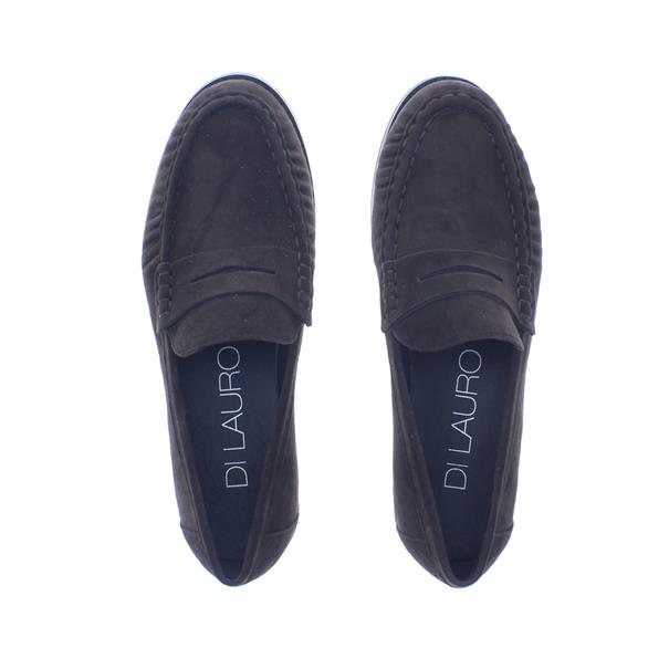Di Lauro Delicia Suede Plooi Loafer