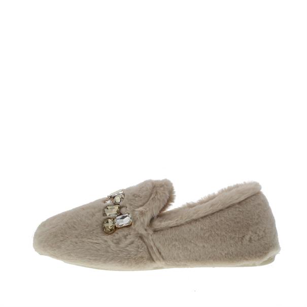 Gioia Fluff Slipper met Strass