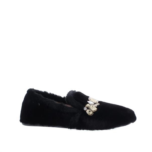 Gioia Fluff Slipper met Strass