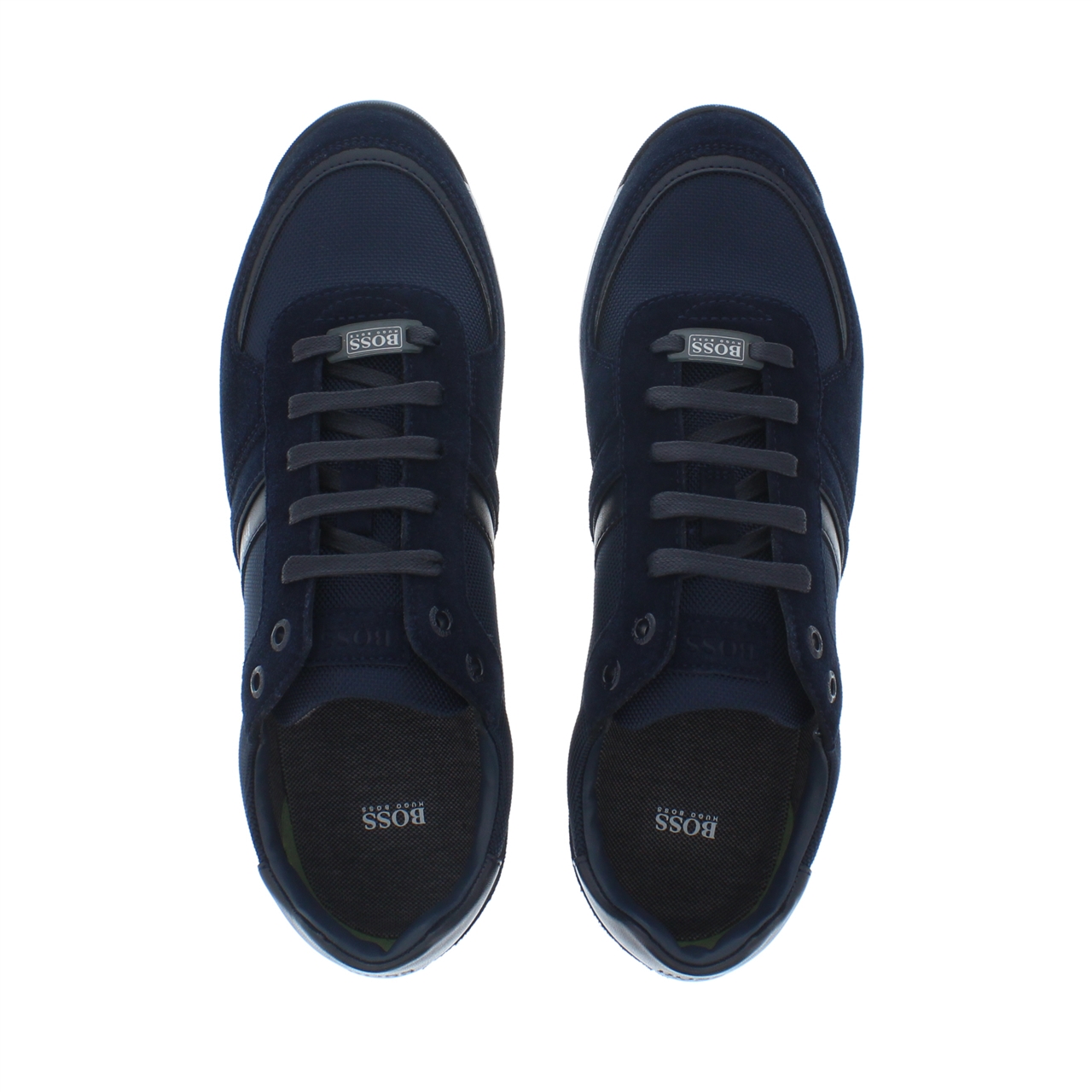 hugo boss glaze leather trainers