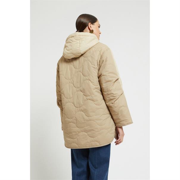 Midi Puffer Jacket with Hood