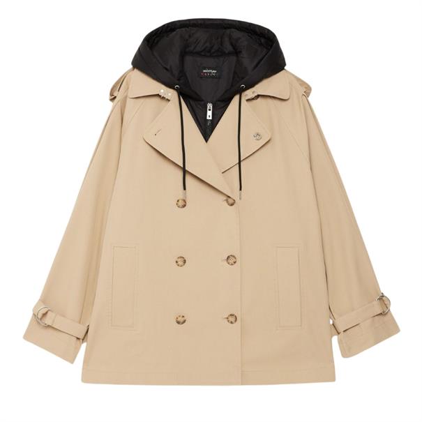 Trench court croisé