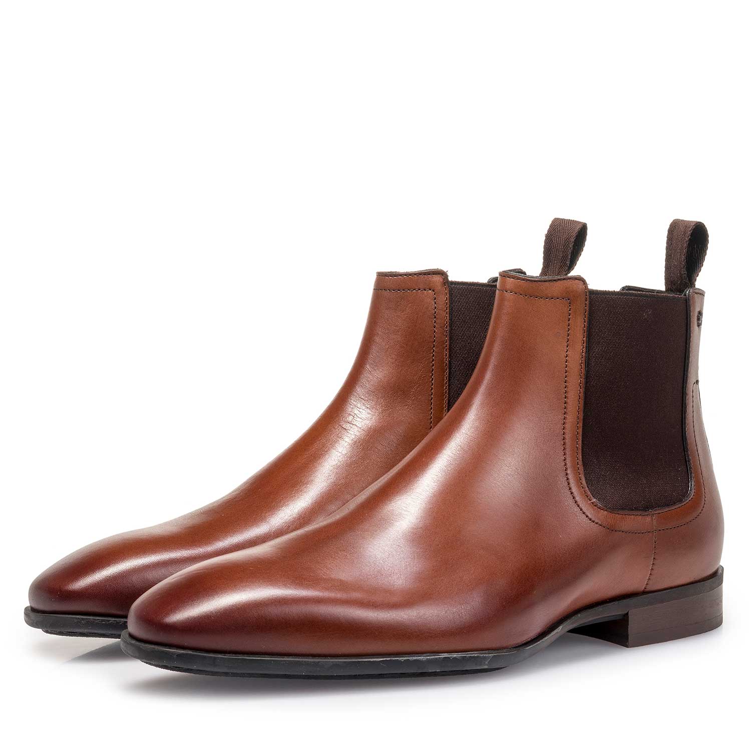 cognac chelsea boots heren