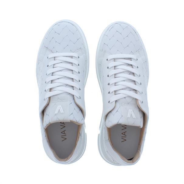 VIA VAI Blue Dames Sneaker Vlecht