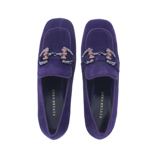 Vivian Ray Dames Loafer Suede Hak
